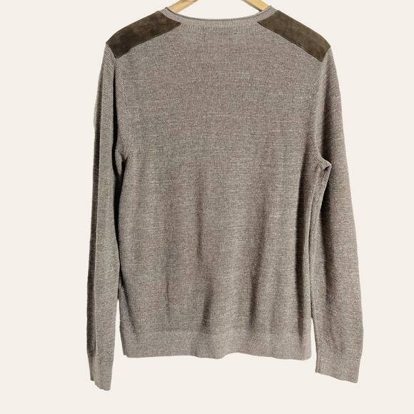 The Kooples Brown Cotton & Leather Sweater Size S - Picture 4 of 9